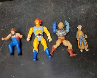 Vintage Toy Action Figures, including Thunder Cats.