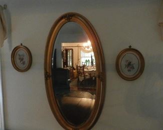 #38 Ornate Golden Wooden Framed Mirror