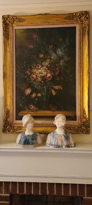 Pair of Marble Statue 
Oil painting 