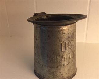 Vintage metal US creamer.
