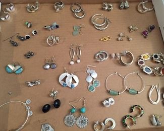 Great selection of silver jewelry.