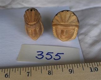 355 k- Pair native heads, Now $15.  Was $24, good detail, exc