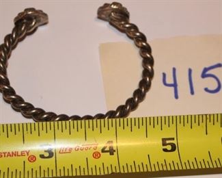 415 - Open bracelet, $18. Sterling,37 gr