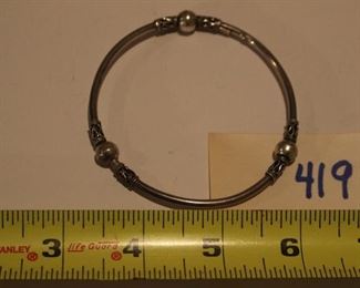 419 - Bracelet, $10, Sterling