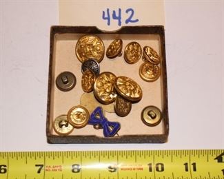 442 - Box military buttons. Now $5. Was $8