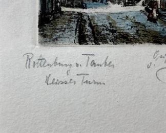 Paul Sollmann Etching circa 1930s Art