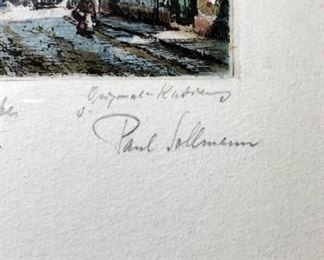 Paul Sollmann Etching circa 1930s Art