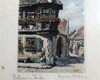 Paul Sollmann Etching circa 1930s Art