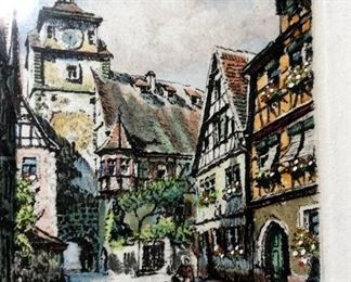 Paul Sollmann Etching circa 1930s Art