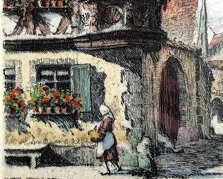 Paul Sollmann Etching circa 1930s Art