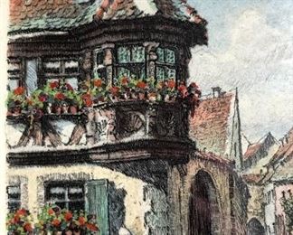Paul Sollmann Etching circa 1930s Art