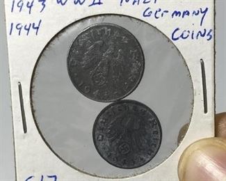 1943 1944 WWII Nazi Germany Coins