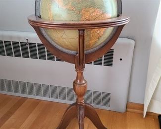 Vintage Standing Globe with Claw Feet