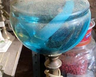 Vintage Blue Swirl Lamp