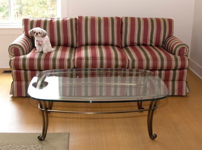 Charles Stewart 7 ft Sofa as is 85.00 Coffee Table 45.00 - Call Diane to Purchase 205 799-4166
