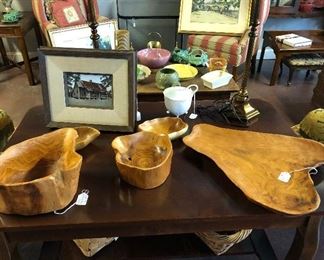Handcrafted Wood Bowls, Platters, $45 - $85