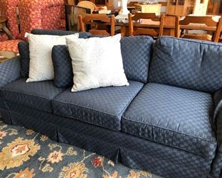 Reduced - Navy Couch, $325 to $250  78Lx36Hx26D