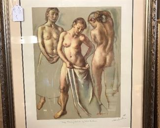 Robert Brackman Signed Print,  $275, Nude Studies