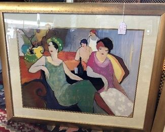 Itzchak Tarkay, $425, framed print, 44 x 35