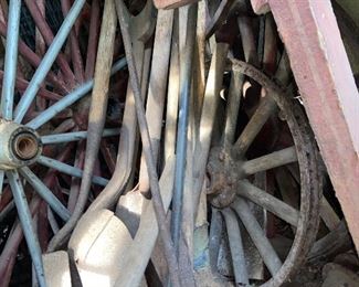 More cool painted wagon wheels $125-150 ea