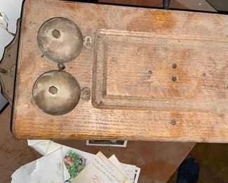 Vintage Wall Crank  phone with contents! Computer with bell and receiver inside.. $145