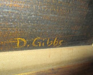 D. Gibbs Oil Framed 
