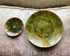 Mid-century modern copper enameled plates.