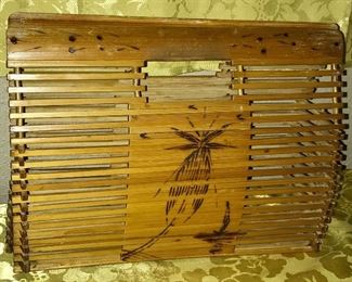 Antique Chinese wooden purse