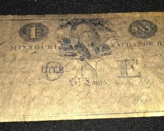 ANTIQUE 1 DOLLAR BANK NOTE