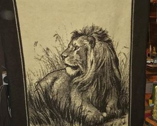 VINTAGE LION BLANKET