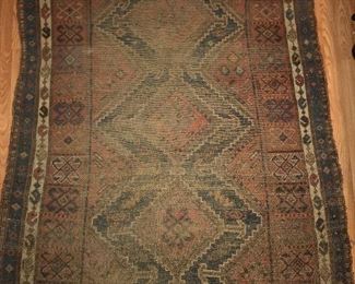 Antique hand knitted rug 