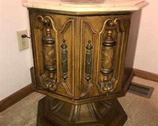Side table with Italian marble top