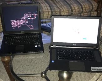 Chrome book, Dell laptop with DVD drive