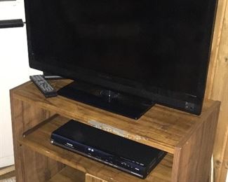 TV with remote, DVD player