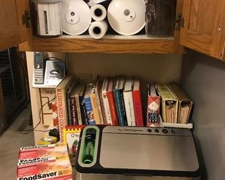 Food Saver, vacuum canisters and bags,  cookbooks