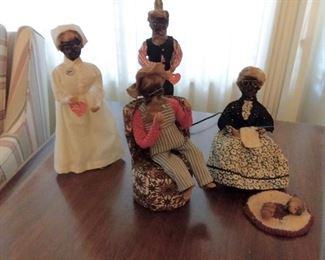 Vintage "Apple Head" Handmade Dolls / Figurines - made with "Luv by Lucille"