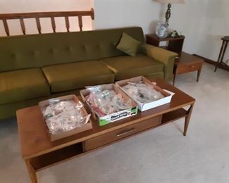 Jewelry is on the living room coffee table.  Fine jewelry will be on the checkout table.