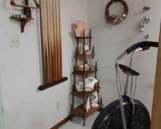 Pool accessories go with the pool table.