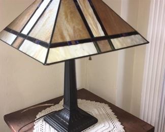 Slag Glass vintage lamp