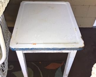 Enamel top table