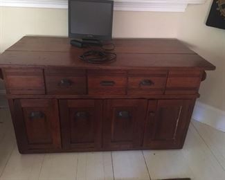 Antique French Bakers cabinet