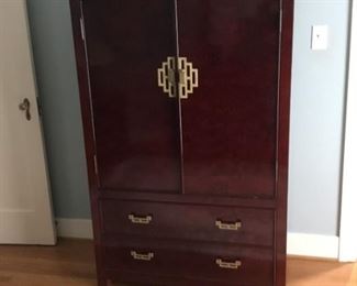 Rosewood Armoire/ Highboy (H 62in x W 38-1/2in x D 18-7/8).