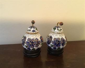 Cloisonné Pears (Approx. 3 in tall)