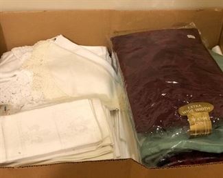 Table Clothes, Napkins, Place Mats.