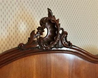 Detail of carving of  headboard 