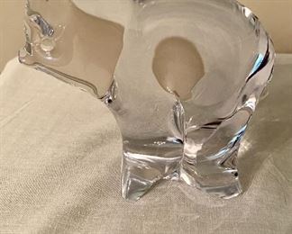 $20 Crystal pig figure.  5" W, 2" D, 4" H.  