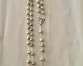 $20 Rosary silver tone 
