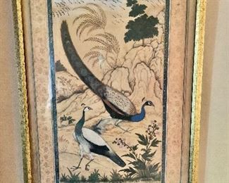 $60 Framed  bird art
