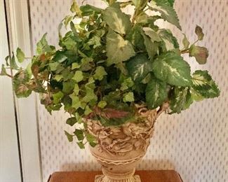 $50 - Floral urn #2 -  heavy resin