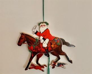 $10 Santa on horse ornament 
